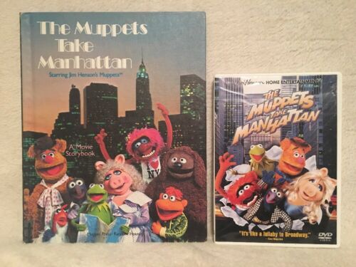 Muppets Take Manhattan Storybook and DVD *Rare Lot!*