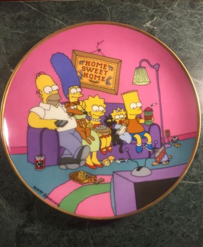 PLATE. “A Family for the 90s”. Simpson’s.