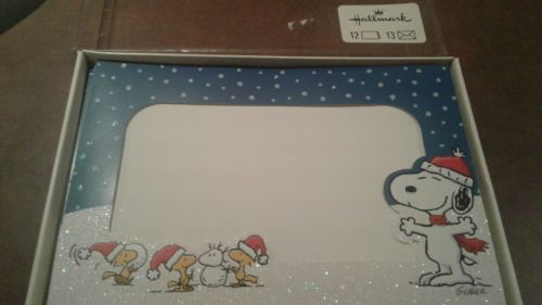 Hallmark Peanuts Snoopy Woodstock Christmas Photo Cards New In Box