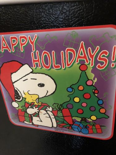 Snoopy And Woodstock Happy Holidays Magnetic Decor