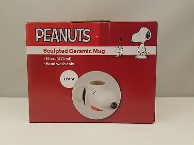 Peanuts Sculpted Ceramic Mug by VANDOR | SNOOPY | 16 Ounces | Item # 54935