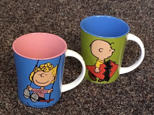Peanuts Gang Set of 2 Character 15oz Mugs Charlie Brown & Sally