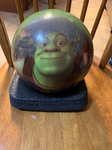 Dreamworks Youth/Young Adult Shrek Bowling Ball Green Drilled With Holes 10.5lbs