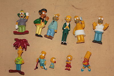 LOT OF 12 SIMPSONS CHARACTER FIGURE 1997 FOX MADE IN ENGLAND 5526