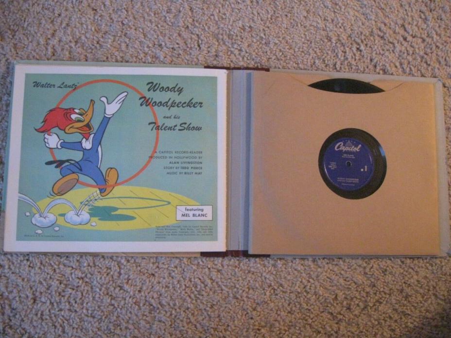VINTAGE 1949 WOODY WOODPECKER COMIC BOOK 2 CAPITOL 78 RECORD ALBUMS by MEL BLANC