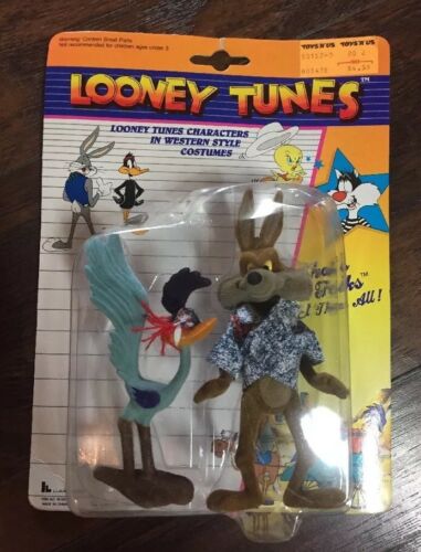 NEW 1989 Looney Tunes Characters in Western Costumes Collectible Flocked Figures
