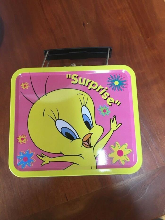 TWEETY BIRD Mini Tin Lunch Box - Looney Tunes Collectible - Surprise Logo