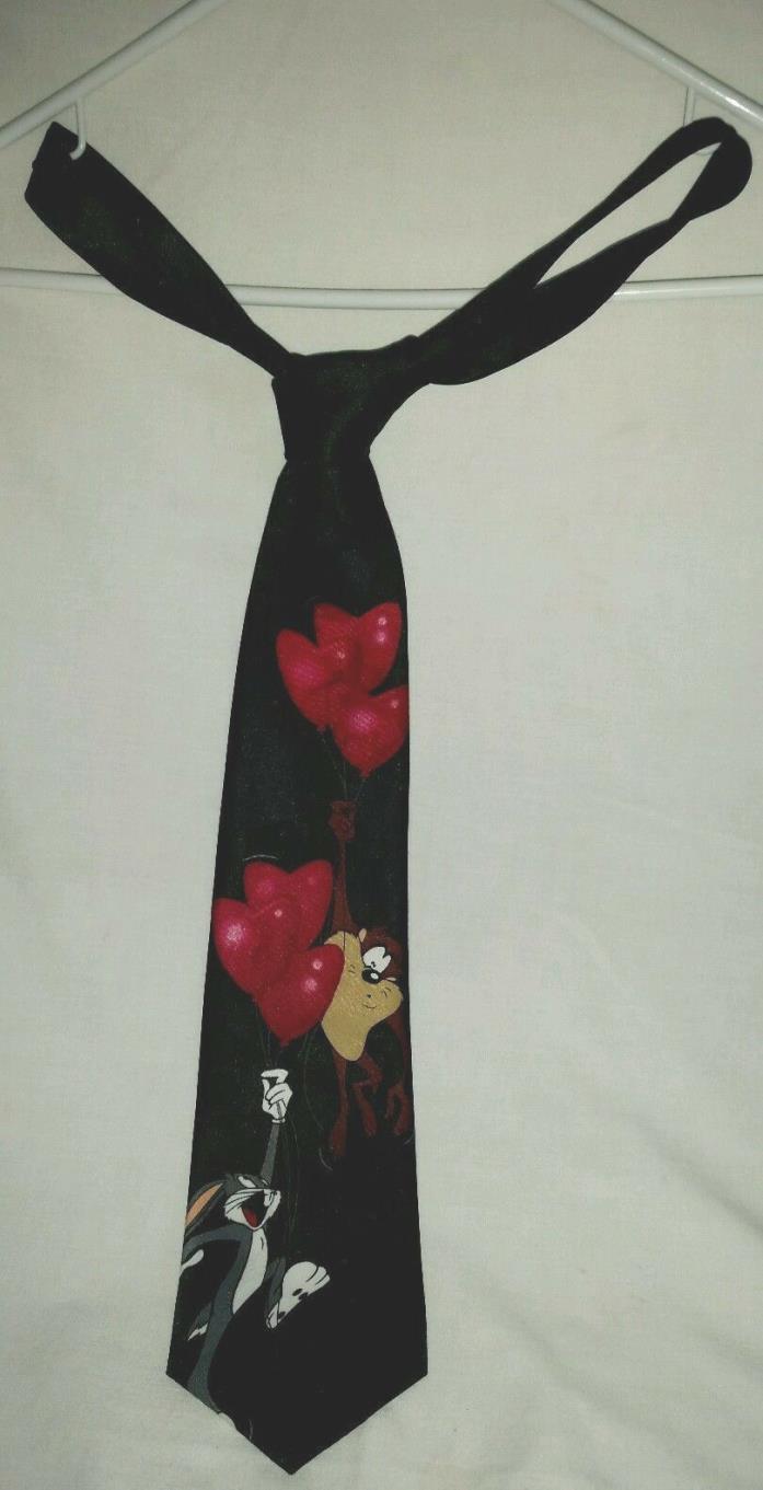 I Love You Heart Balloons TAZ & BUGS BUNNY Neck Tie Looney Tunes Valentines Tie