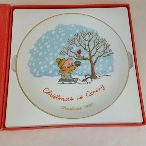 Vintage Ziggy Christmas Is Caring Plate Designers Collection Tom Wilson 1980