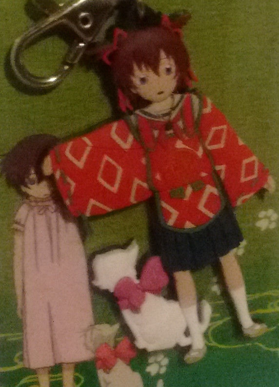 KAMICHU! KEY RING: YURIE HITOTSUBASHI SHRINE MAIDEN and her Cat TOMA