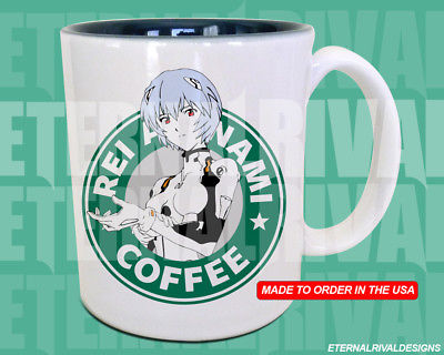 Rei Neon Genesis Evangelion Starbucks Anime Manga Japanese Insipred Geek Mug