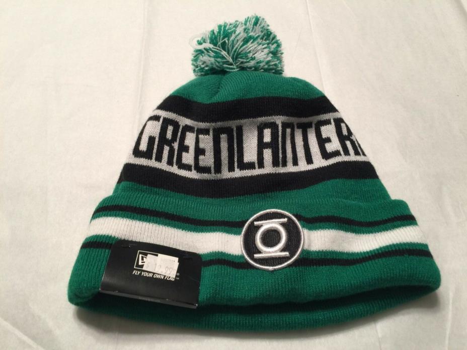 Green Lantern Winter Beanie with Tassle Pom Pom - NWT!!