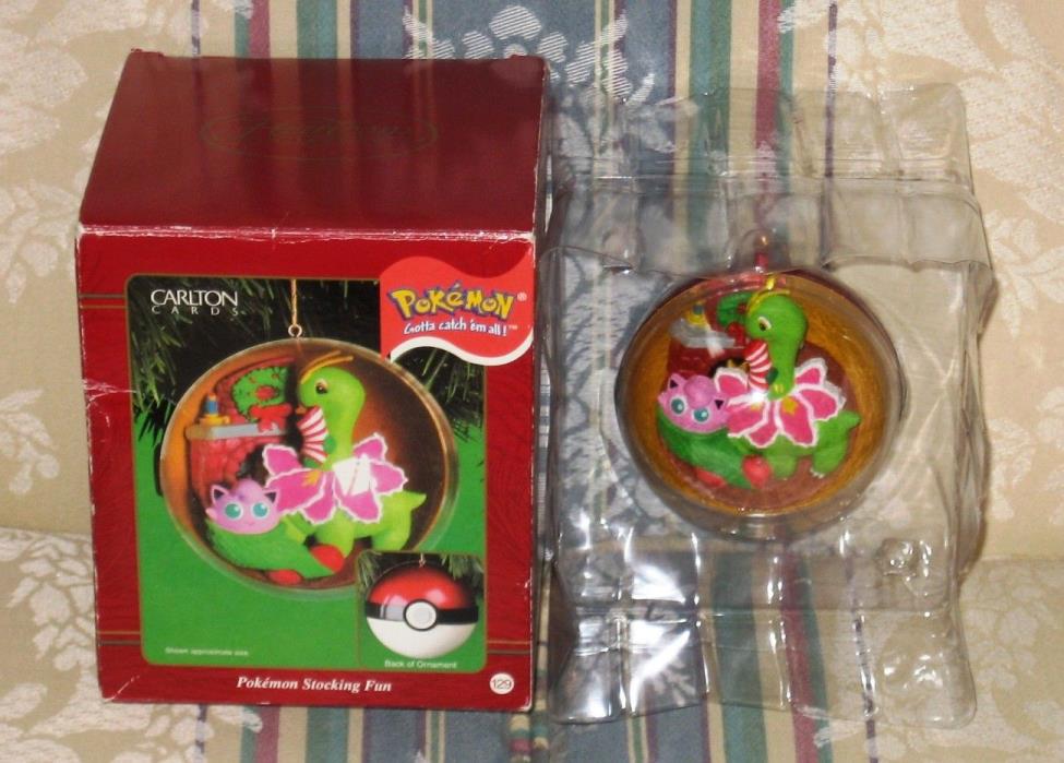 Pokemon Stocking Fun Carlton Cards Christmas Holiday Ornament Jigglypuff w Box