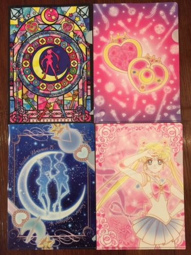 Sailor Moon Crystal 7-11 Ice Cream A5 Clear File Folder Set Uranus Neptune Chibi