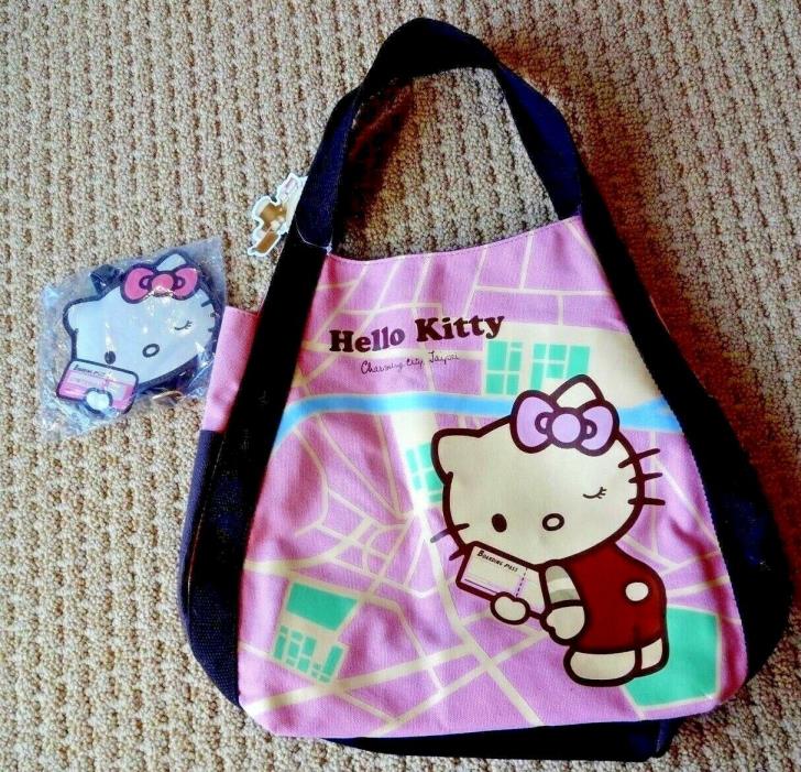 SANRIO Hello Kitty Charming City Taipei Map Mothers Tote Book Bag Luggage ID NWT