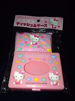 New VTG 1998 Sanrio Hello Kitty Pocket Tissue & Plastic Holder RARE