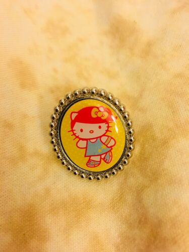 Hello Kitty Sanrio Cameo Style Yellow Mod Ring Tarina Tarantino Style Adjustable