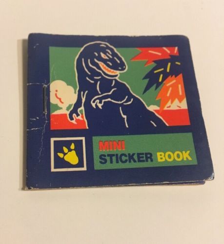 RARE Vintage Sanrio Dinosaurs T Rex Mini Sticker Book 1995 NEW Perfect Stickers