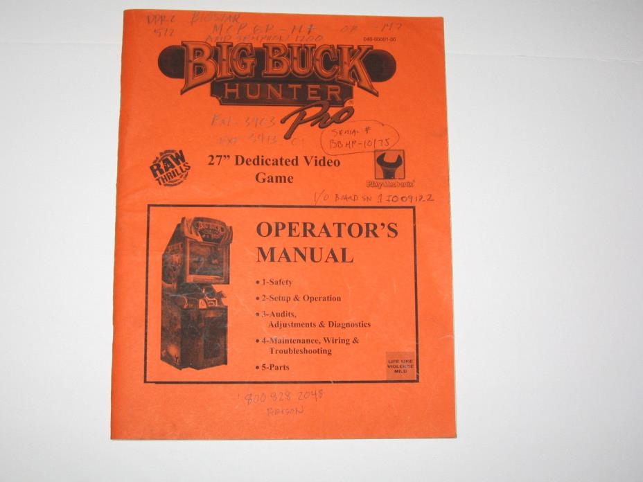 Big Buck Hunter PRO  Operator's Manual