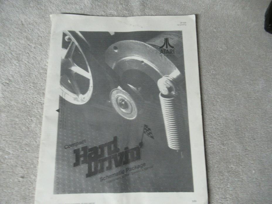 COMPACT 1st print HARD DRIVIN schematics only   ATARI    arcade game manual