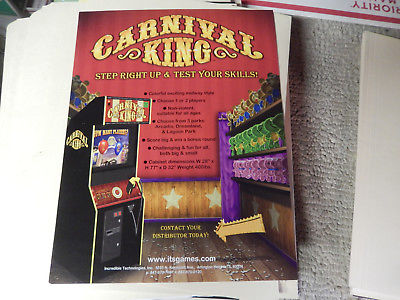 CARNIVAL KING   ARCADE GAME  FLYER