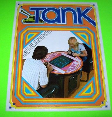 TANK Arcade Game FLYER Original NOS ATARI Kee Games 1975 Retro Video Promo Art