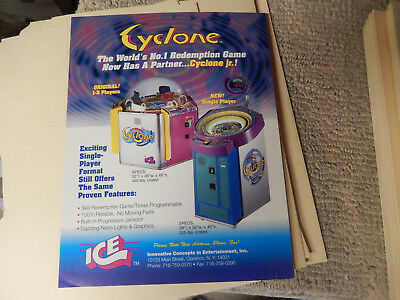CYCLONE ICE  ARCADE GAME  FLYER
