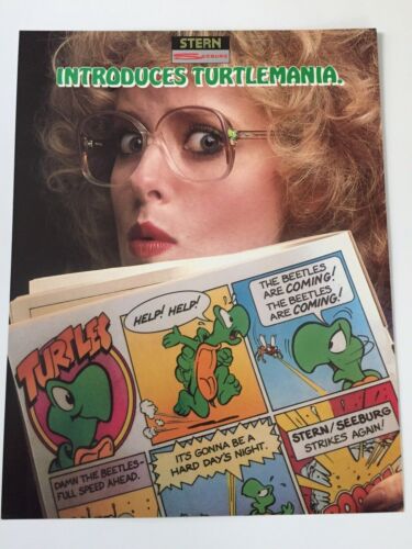 Turtlemania Arcade Brochure Original Flyer