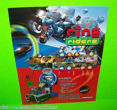 RING RIDERS By NAMCO 2004 ORIGINAL VIDEO ARCADE GAME MACHINE PROMO SALES FLYER