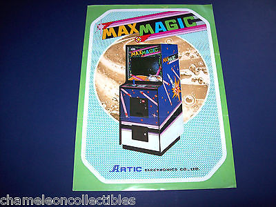 MAX MAGIC By ARTIC 1980s ORIGINAL VIDEO ARCADE GAME MACHINE SALES FLYER BROCHURE