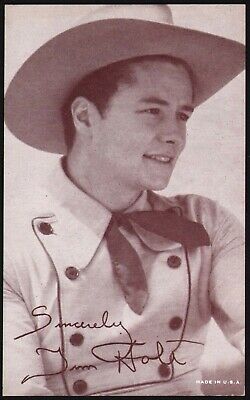 Vintage arcade exhibit card TIM HOLT western movie cowboy star n-mint condition