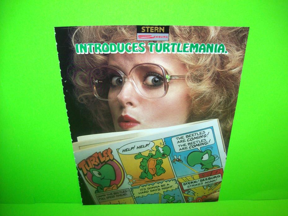 Stern 1981 TURTLES Original Vintage Video Arcade Game Promo Sales Flyer Adv.