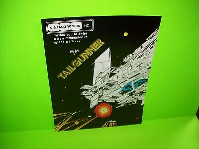 TAILGUNNER Video Arcade Game Flyer ORIGINAL NOS Space Age Art CINEMATRONICS 1979