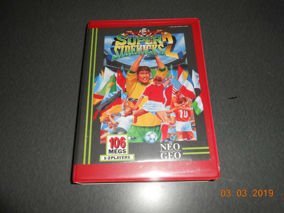 Super Sidekicks 2 (Neo Geo MVS, 1994) Cart, Shock box, AES Cover and Instruction