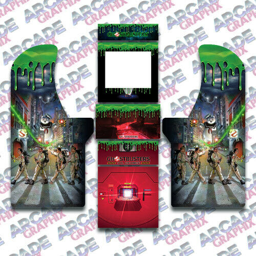 Arcade1up Cabinet Arcade Ghostbusters Graphics Decal Artwork Complete Kit