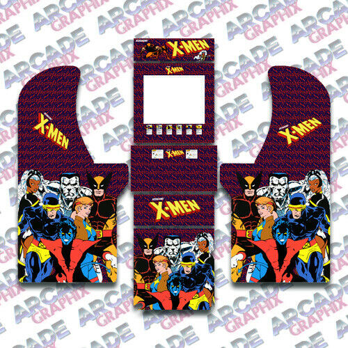Arcade1up Cabinet Arcade Xmen Graphics Decal Artwork Complete Kit