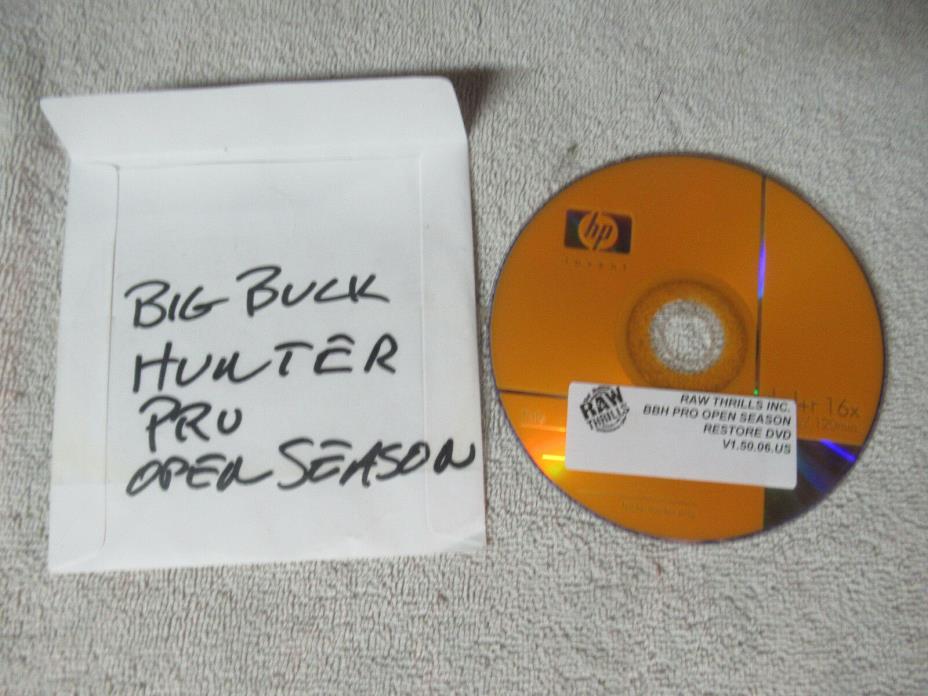 BIG BUCK HUNTER PRO RESTORE DVD arcade game part  c50a