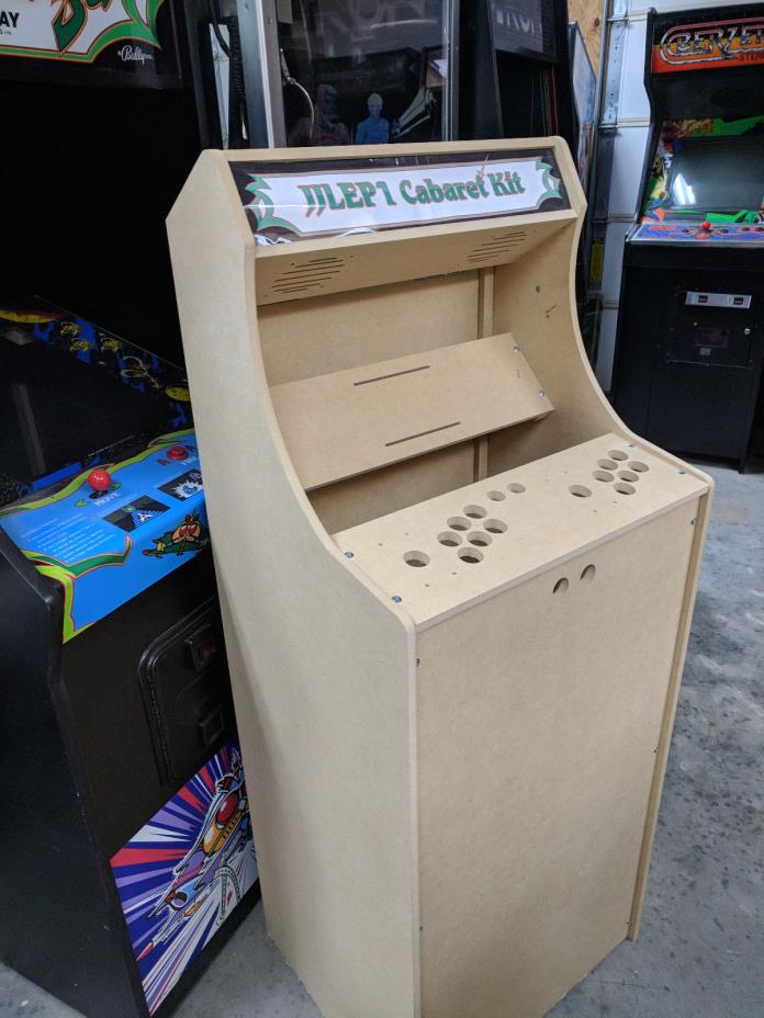 Easy to Assemble 2p Cabaret Upright Arcade Cabinet Kit w/ marquee holder SANWA