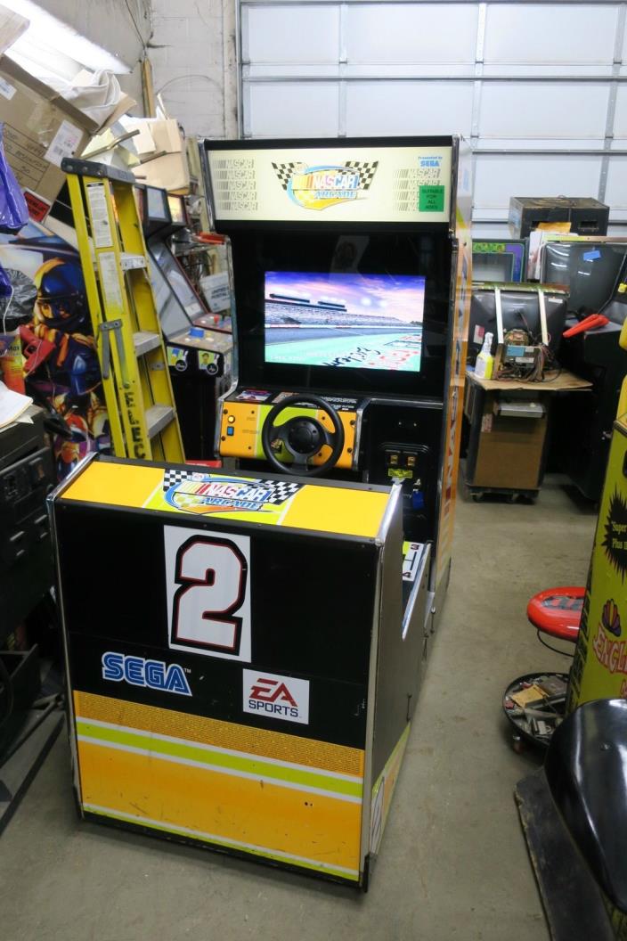 Sharp Sega NASCAR Coin Operated Sitdown Racer Arcade Game
