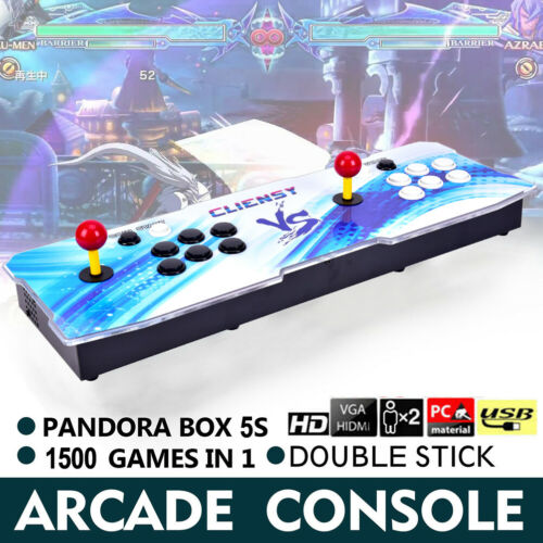 1500 in 1 Pandora Box 5s Retro Video Games Double Stick Arcade Console Light!