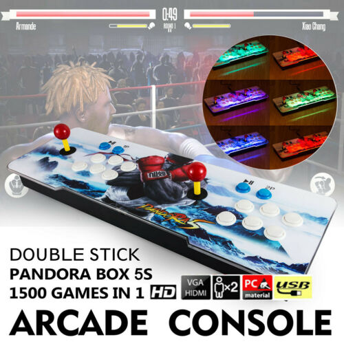 Original Pandora Box 5S 1500 in One Double Stick Retro Arcade Console SupportUSA