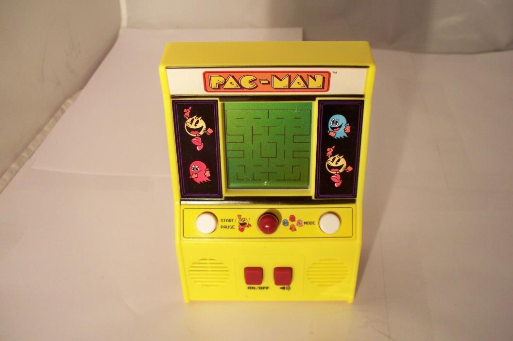 Pac Man Game Bandai Namco Mini Stand up Arcade Handheld Electronic Yellow