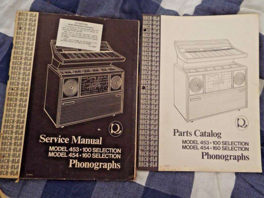 Original Rock-Ola 453 & 454 Jukebox service & parts Manual