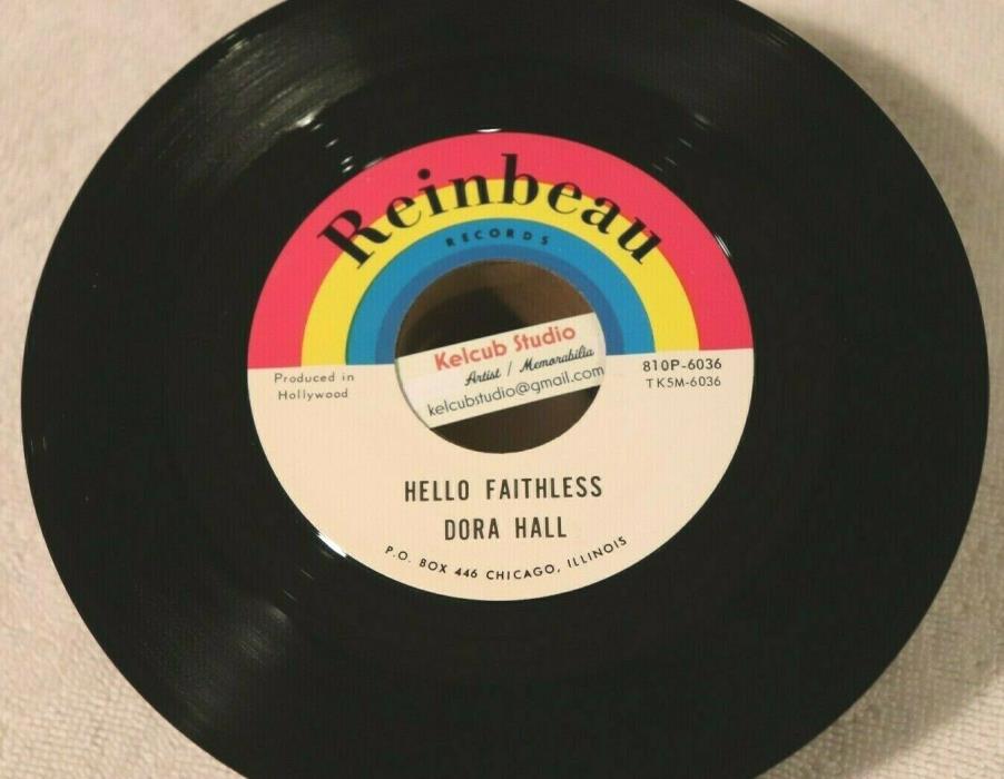 Dora Hall 45rpm w/ RARE Orig Fan Club Sleeve & Card  Hello Faithless  Engine # 9