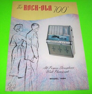 Rock Ola 1484 WALL Phonograph 100 Original 1960 NOS Jukebox Music Promo Flyer