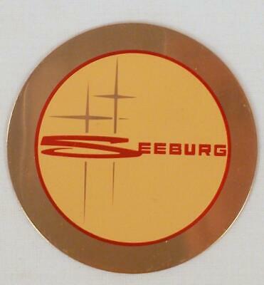 Vintage Seeburg Jukebox Aluminum Emblem Decal Logo Part New NOS