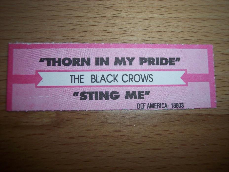 1 Black Crows Thorn In My Pride Jukebox Title Strip CD 7