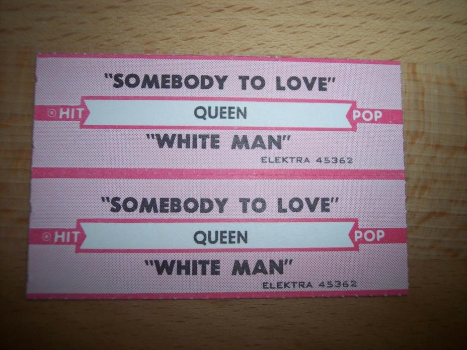 2 Queen Somebody To Love / White Man Jukebox Title Strips CD 7