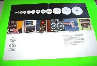 LS2 Gem Seeburg 1969 Original Jukebox Phonograph Music FLYER Foldout Brochure
