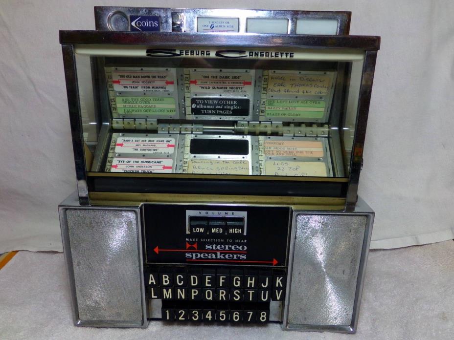 Seeburg Jukebox SC1 Wallbox 1963 Stereo Consolette  GdCnd w/key Free Shipping NR